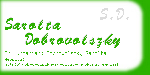 sarolta dobrovolszky business card